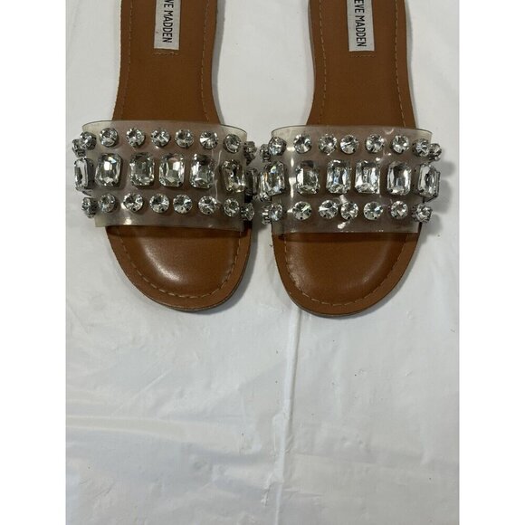 STEVE MADDEN Acasia Embellished Sandals  Slip On Sandals Sz 7.5 - Picture 14 of 16